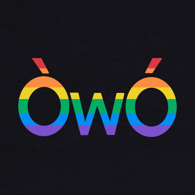ÒwÓ rainbow gay angry owo pride emoticon by Skrayer1219